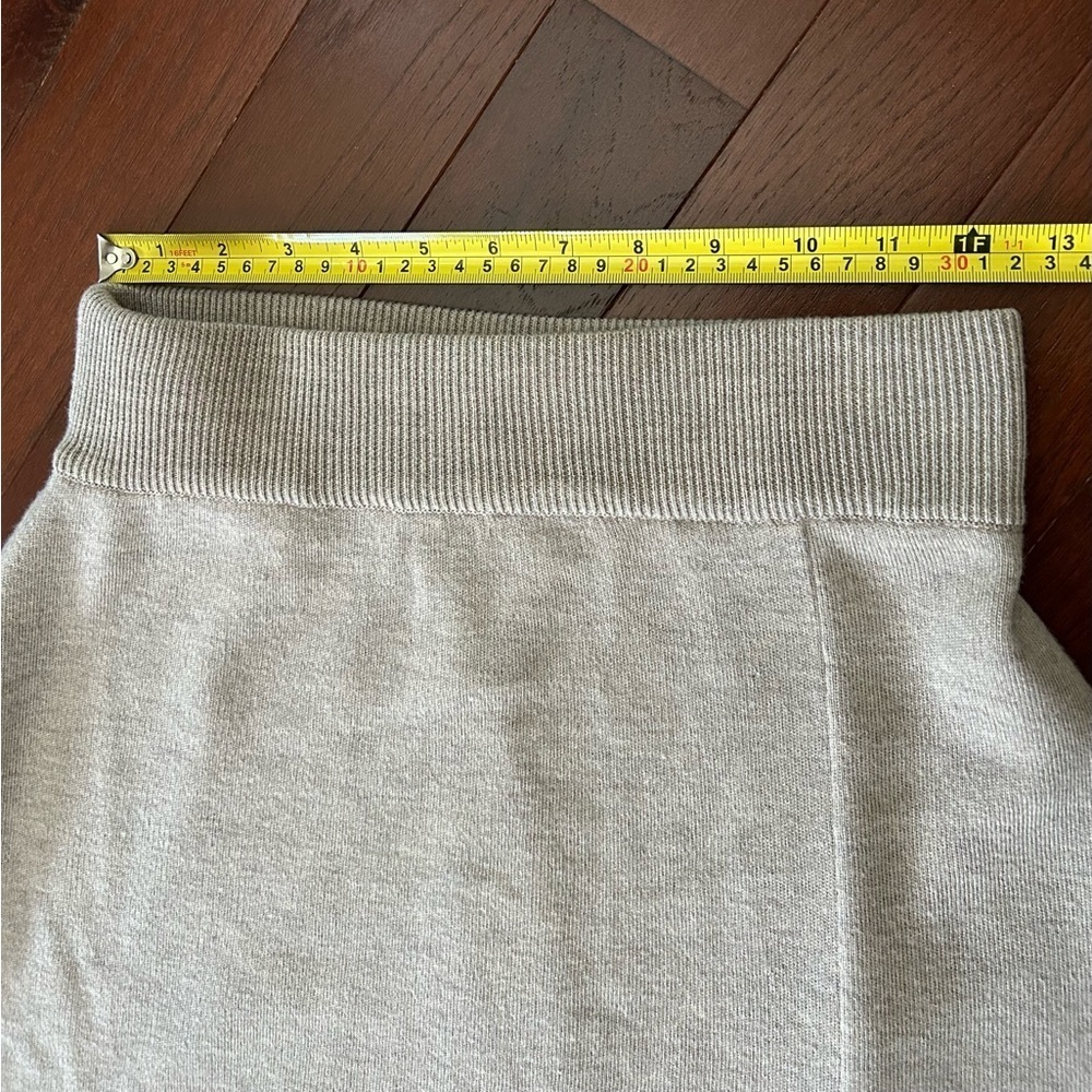 $148 Anthropologie Dolan Blanche Sweater MIDI asymmetrical skirt beige size XS - Picture 11 of 14